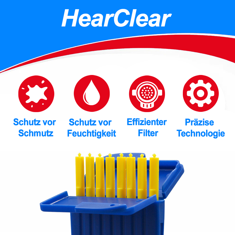 Starkey HearClear Hörgeräte Filter - Filter für Starkey Hörgeräte - Schützt vor Feuchtigkeit & Ohrenschmalz - 8 Stk. - Gelb