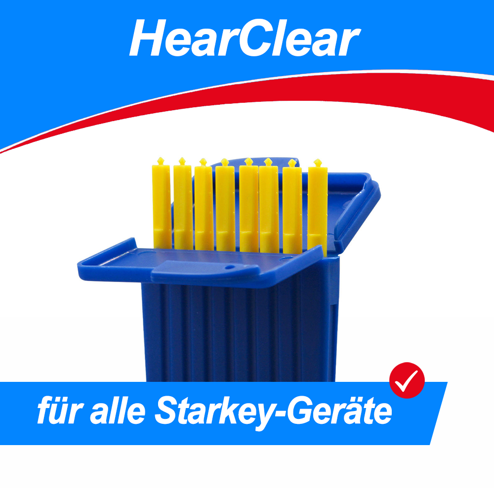 Starkey HearClear Hörgeräte Filter - Filter für Starkey Hörgeräte - Schützt vor Feuchtigkeit & Ohrenschmalz - 8 Stk. - Gelb