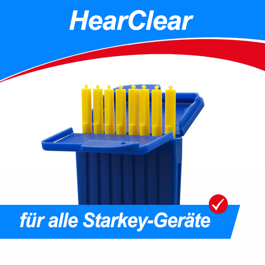 Starkey HearClear Hörgeräte Filter - Filter für Starkey Hörgeräte - Schützt vor Feuchtigkeit & Ohrenschmalz - 8 Stk. - Gelb