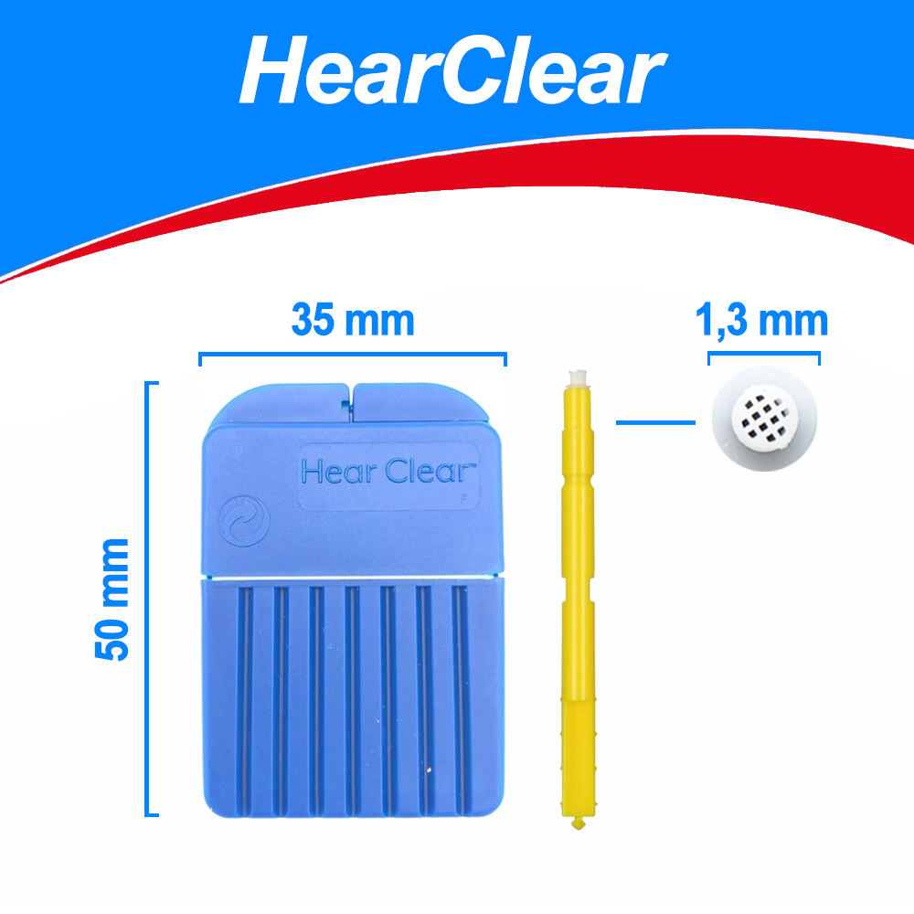 Starkey HearClear Hörgeräte Filter - Filter für Starkey Hörgeräte - Schützt vor Feuchtigkeit & Ohrenschmalz - 8 Stk. - Gelb