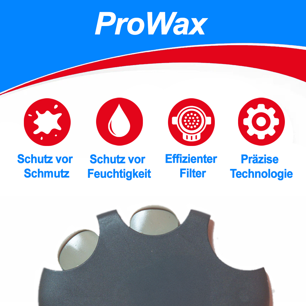 Oticon ProWax Cerumenfilter - Filter für Oticon Hörgeräte - Schützt vor Feuchtigkeit & Ohrenschmalz - 1,4 mm Durchmesser - 6 Stk. - Grau