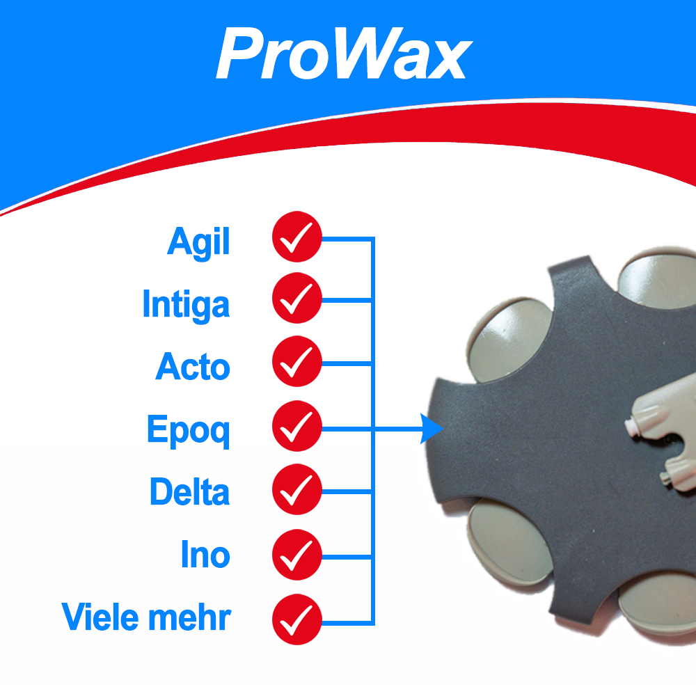Oticon ProWax Cerumenfilter - Filter für Oticon Hörgeräte - Schützt vor Feuchtigkeit & Ohrenschmalz - 1,4 mm Durchmesser - 6 Stk. - Grau