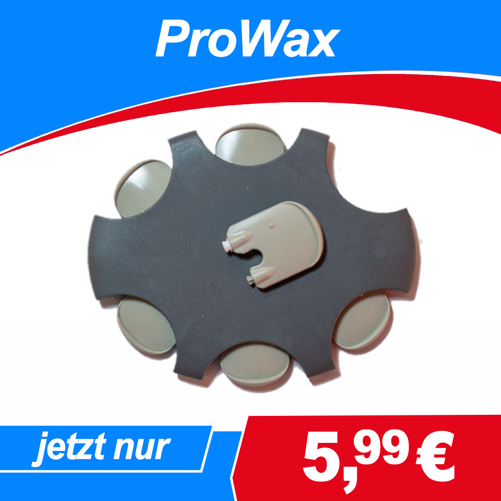 Oticon ProWax Cerumenfilter - Filter für Oticon Hörgeräte - Schützt vor Feuchtigkeit & Ohrenschmalz - 1,4 mm Durchmesser - 6 Stk. - Grau